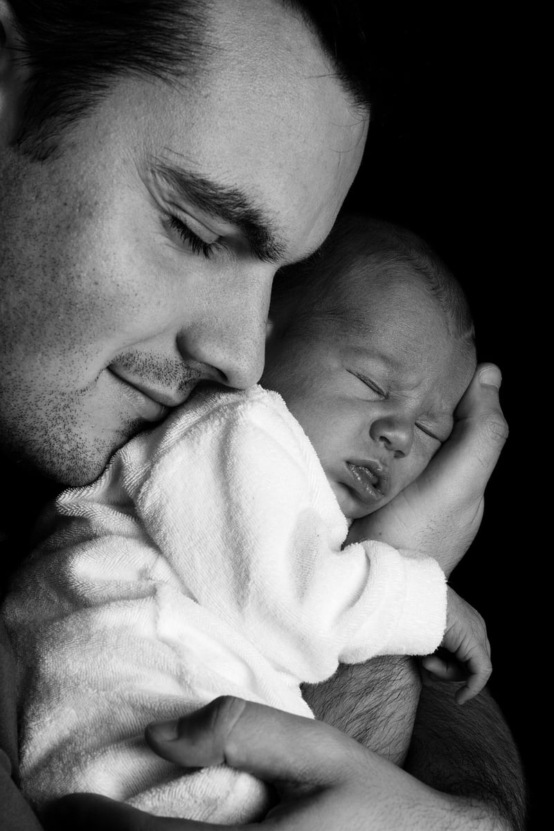 Child Father Sleeping